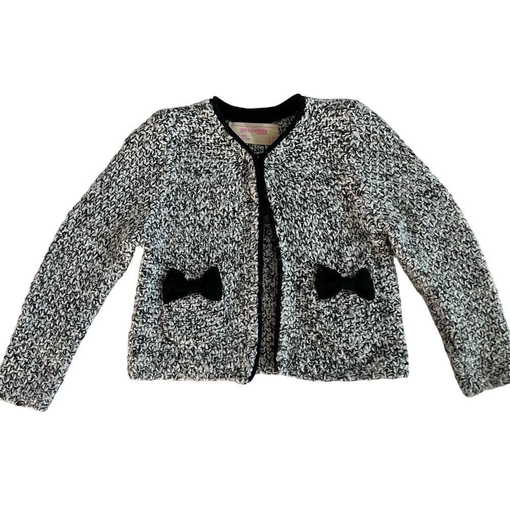 Genuine Kids from OSHKDSH Bows Cardigan Baby Girl 2T Warm Sweater with Pockets